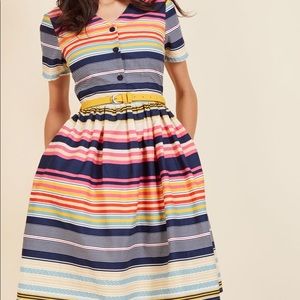 modcloth captivate in color shirt dress